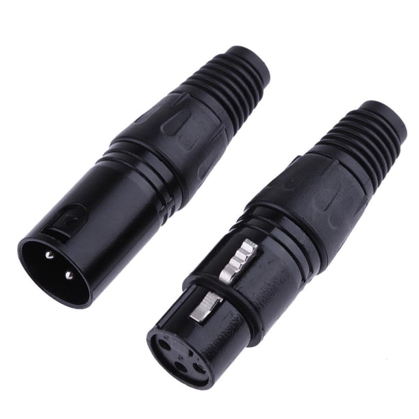 Tmvgtek 1 Par De Conectores Xlr De 3 Pines Hembra/Macho Para Micrófono De Audio Y Micrófono. Tmvgtek Accesorios para instrumentos musicales
