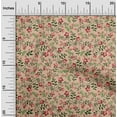 thumbnail image 2 of oneOone Polyester Spandex Light Brown Fabric Florals Sewing Fabric By The Yard Printed Diy Clothing Sewing Supplies 56 Inch Wide, 2 of 4