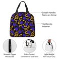 thumbnail image 3 of Naloa Golden Snake And Purple Rose Print Lunch Box for Women Men,Insulated Lunch Bag,Lunchbox,Thermal Leakproof Cooler,Reusable Lunch Tote Bag for Work School Travel Picnic, 3 of 7
