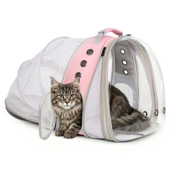 Dual Expandable Cat Backpack Carrier, Fit up to 20 lbs, Expandable Pet Carrier Backpack for Large Fat Cat and Small Puppy
