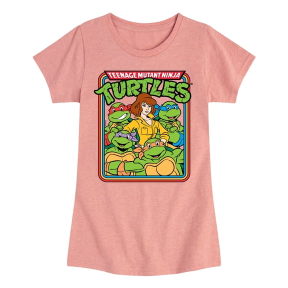 Teenage Mutant Ninja Turtles - Retro Group April - Toddler & Youth Girls Short Sleeve Graphic T-Shirt