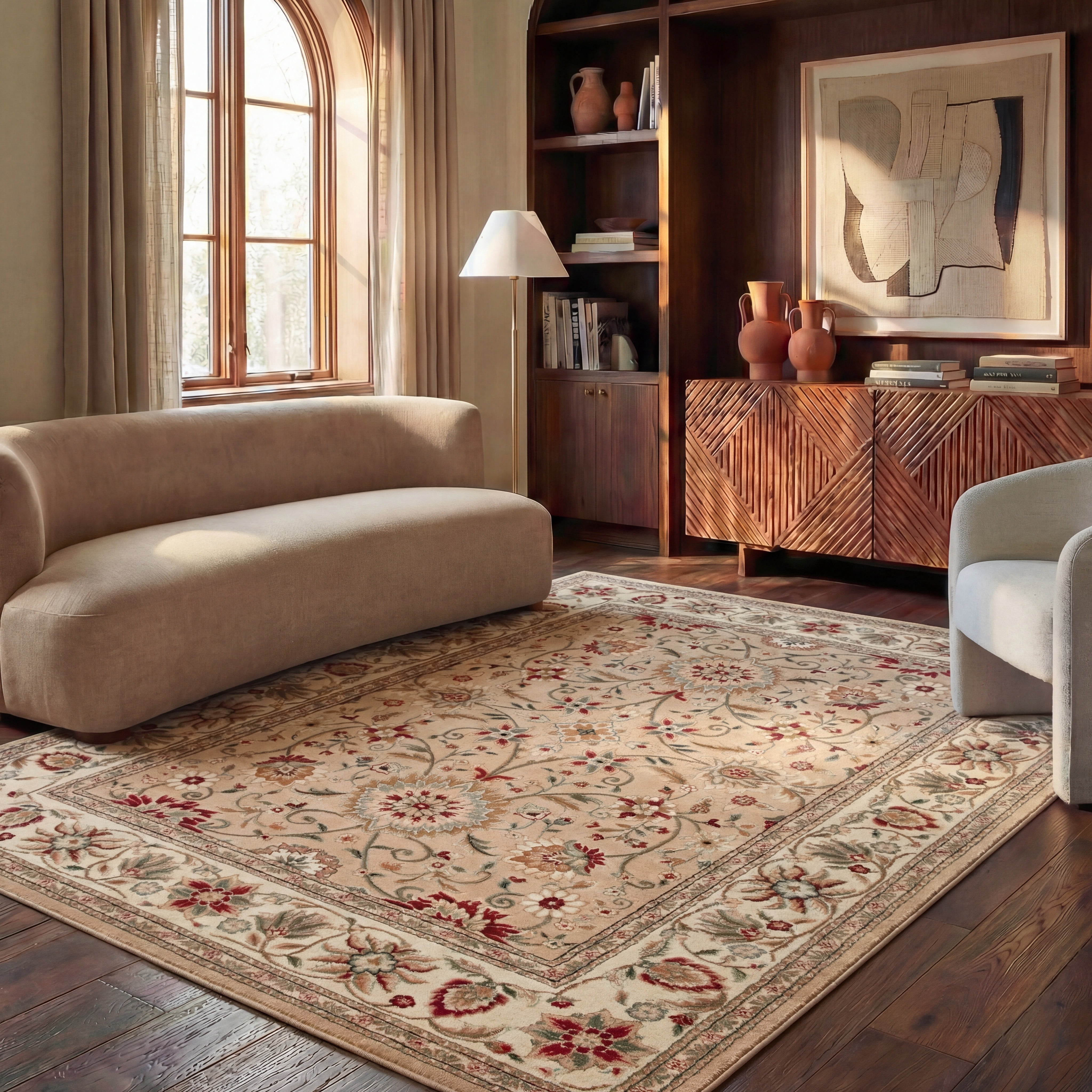 Safavieh Lyndhurst Victoria Floral Area Rug, Beige/Ivory, 6' x 8'