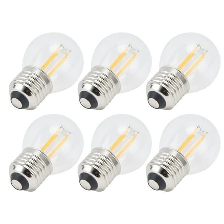 

ACOUTO Dimmable Bulbs 6Pcs Dimmable LED Lamp Bulbs G45 E27 4W Transparent Filament Bulbs For Home Lighting Warm Light 110V Filament Bulb