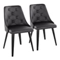 thumbnail image 3 of Carson Carrington  Ockelbo Dining Chair with Bent Wood Legs (Set of 2) Grey Faux Leather/Walnut Wood, 3 of 5