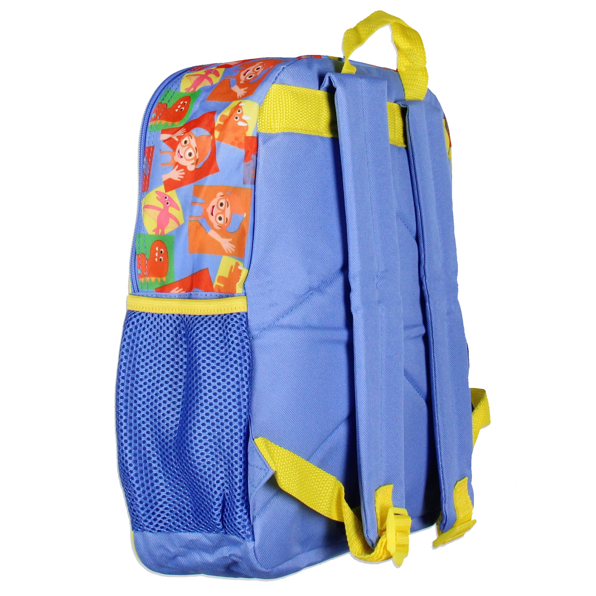 Blippi Wow! A Dinosaur 14" Kids School Travel Backpack Bag w/ Raised Character Designs