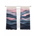 thumbnail image 2 of Abstract Mountain Sheer Curtains 72 Inches Long 2 Panels Sunset Watercolor Impressionist Light Filtering Semi Sheer Window Curtains Drapes for Bedroom Living Room 52"x72", 2 of 7