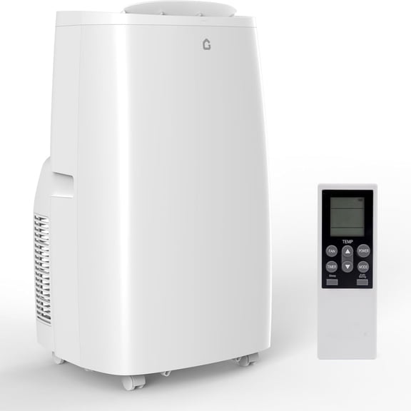 Riedhoff 14000 BTU Portable Air Conditioner NPH-10CE, Cools & Fan & Dehumidifier, 750 sq.ft, 24 h Timer, White