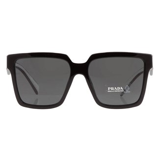 New PRADA Sunglasses Black Rectangle Cat Eye Grey Lens Women\'s NEW Prada Black Rectangle Sunglasses, Dark Grey Lenses PR  main image 4