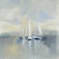 thumbnail image 2 of Vassileva, Silvia 20x20 Gold Ornate Wood Framed with Double Matting Museum Art Print Titled - Morning Sail I Blue, 2 of 4