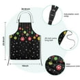 thumbnail image 7 of Black Christmas Ornament Pattern Kids Aprons for Girls and Boys,Adjustable Neck Strap Toddler Aprons for Kids Cooking Baking, 7 of 7