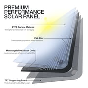 Sirius Survival 100-Watt ETFE Flexible Solar Panel – Ultra Light & Thin – Monocrystalline – All Black - 2 Pack
