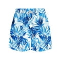 thumbnail image 6 of Viikei Men's Shorts with Elastic Waistband,Men's Hawaiian Print Shorts Casual Print Swim Shorts Shorts Blue XXL, 6 of 6