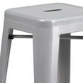 thumbnail image 3 of Flash Furniture 30'' High Backless Silver Metal Barstool, 3 of 9