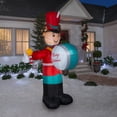 thumbnail image 2 of Gemmy Animated Christmas Airblown Inflatable Drumming Soldier, 8 ft Tall, Multicolored, 2 of 2