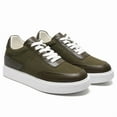 thumbnail image 6 of CMR CHAMARIPA Elevator Shoes For Men - Olive Green Nubuck Casual Sports Shoes 7CM / 2.76 Inches, 6 of 9