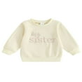 thumbnail image 1 of Long Sleeve Pullovers for Toddler Girls with Letter Embroidery, 1 of 9