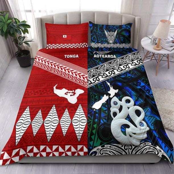 Juego de cama Nueva Zelanda y Tonga Juntos Azul LT8