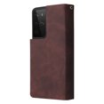 thumbnail image 6 of Cowithday Phone Case for Samsung Galaxy S21 Ultra, Galaxy S21 Ultra Wallet Case with Zipper for Women Men, PU Leather Magnetic Flip Kickstand Closure Wrist Strap Zipper Card Holder Cases, Brown, 6 of 8