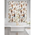thumbnail image 2 of Spring Floral Bathroom Window Curtain, Summer Botanical Flowers Vintage Birds Light Filtering Coffee Kitchen Curtains, Bedroom Living Room Curtains 2 Panel 84"x63", 2 of 6