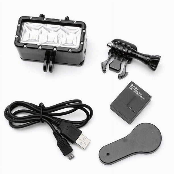 Luces de buceo, luces subacuáticas, LED impermeables, luces de video, sumergibles hasta 45 metros (147 pies), compatibles con otras cámaras de acción de GoPro Hero 8.