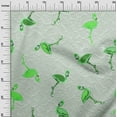 thumbnail image 3 of oneOone Cotton Cambric Sea Green Fabric Tropical Bird-Flamingo With Texture Sewing Craft Projects Fabric Prints By Yard 56 Inch Wide, 3 of 5