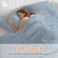 thumbnail image 5 of Vintage Sky Blue Bedding 3 Piece Duvet Cover Set Full Size, Farmhouse Retro Solid Color Linen Texture Soft Microfiber Comforter Cover with Zipper Closure & Pillowcases, FadeResistant Quilt Cover, 5 of 9