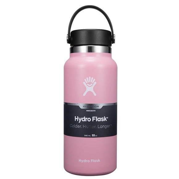Hydro Flask Stainless Steel Wide Slip Bottle With Straw Cap, 40 Oz, Medium