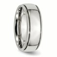 thumbnail image 4 of Stainless Steel Grooved and Beaded 8mm Polished Band, 4 of 6
