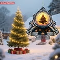 thumbnail image 3 of Metal Hanging Christmas Tree Wind Decorations - Festive Garden Spinners with Golden Ornaments & Glowing Lights for Yard Decor, 3 of 6
