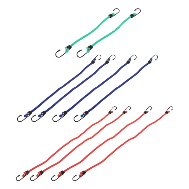 OULII 10Pcs Cargo Fixing Straps Rubber Blue for General Users Transportation