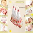 thumbnail image 3 of 3 PCS Watercolor Poppies Butterflies Baby Muslin Washcloths, Music Score Soft Absorbent Face Towel Burp Cloths Cotton Bath Wipes Infant Wash Cloth for Newborn Boys Girls, 3 of 7