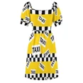 thumbnail image 6 of York Yellow Taxi Cab Pattern Sleeveless Dress evening dresses women birthday dress for women luxury 2024 Women's summer suit, 6 of 7