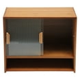 thumbnail image 6 of Kitchen Pantry 3 Tiers Sideboard Bamboo Small Storage Cabinet Sliding Door Cupboard 21.6*11*18.1 in, 6 of 18