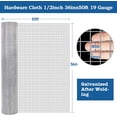 thumbnail image 3 of Amagabeli 36inx50ft 1/2 in 19Gauge Hardware Cloth Galvanized After Welded Cage Mesh Rolls Square Chicken Wire Netting Raised Garden Rabbit Fence Snake Fencing Rodent Animals Weasel Raccoons JW005, 3 of 8