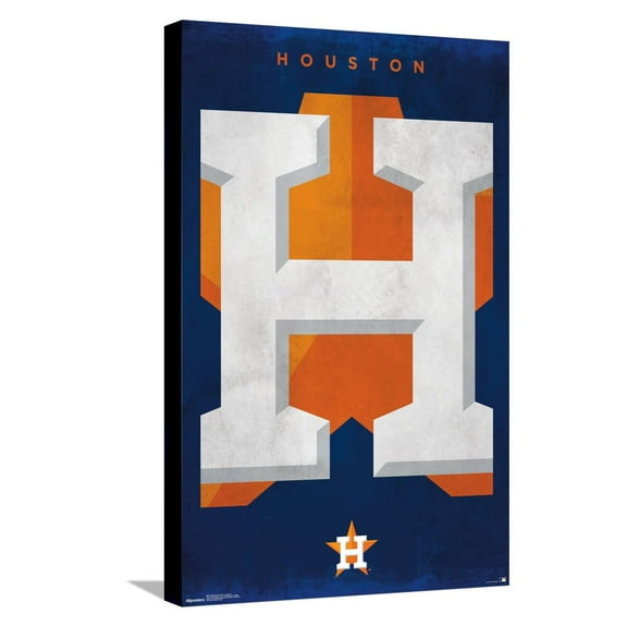 MLB Houston Astros - Logo 25 Canvas Wall Poster, 14.725" x 22.375"