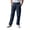 Navy, variant on OOOUM Kids Cargo Pants Elastic Waist Solid Color Track Pants With Pocket Workout Casual Trousers For Big Boys And Girls Black 13-14 Years