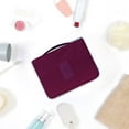 thumbnail image 4 of Cosmetics Storage Bag Travel Hanging Makeup Bag Portable Foldable Toiletry Organizer Pouch  Blue Flower, 4 of 8