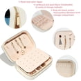 thumbnail image 3 of Cattle Velvet Portable Jewelry Organizer with Removable Compartment - Necklace Holder and Gift Box, 3 of 7
