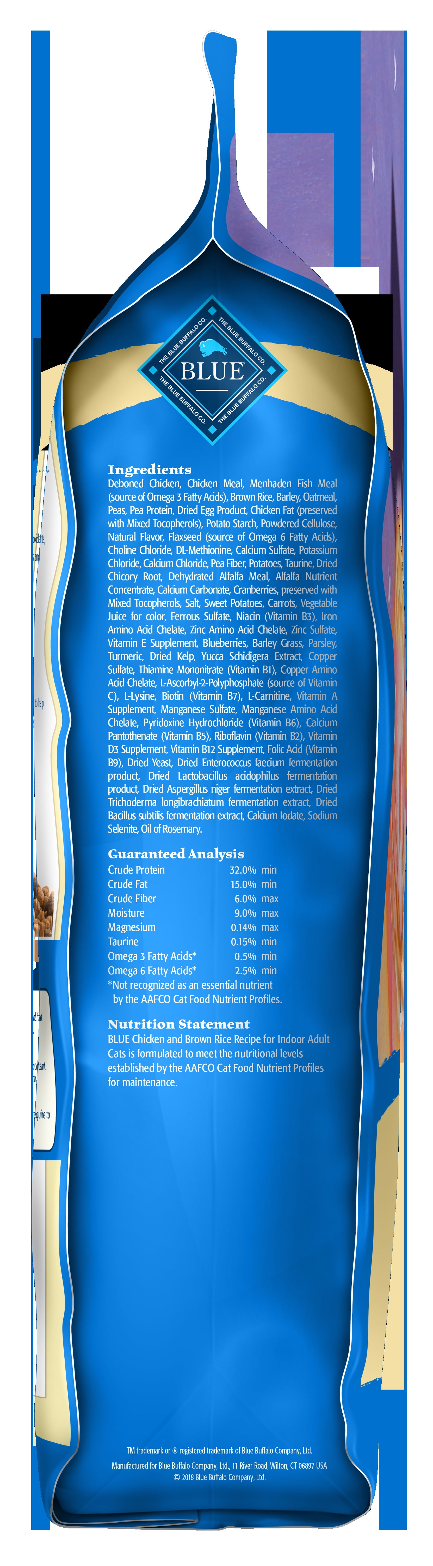 blue buffalo recall 2018 cat food