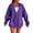 Purple, variant on Cardigan Sweaters for Women's Fall Zipper Long Sleeve Hoodie Hooded Sweatshirt Top Outdoor Sweatshirt Shirt