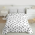 thumbnail image 2 of Manfei Cute Polka Dot Full Size Comforter Sets,Geometric Circle Dot Bedding Comforter Set,White Black Bedding Sets For Girls,Ultra Soft Home Decor Reversible,3 Pieces, 2 of 8