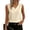 454#Khaki, variant on Women's Cotton Linen Tank Tops Loose V Neck Sleeveless Shirts Summer Light Blue M