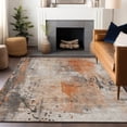 thumbnail image 5 of HomeRoots 622394 9 x 12 ft. Orange & Gray Abstract Washable Transitional Indoor & Outdoor Rectangle Area Rug, 5 of 9