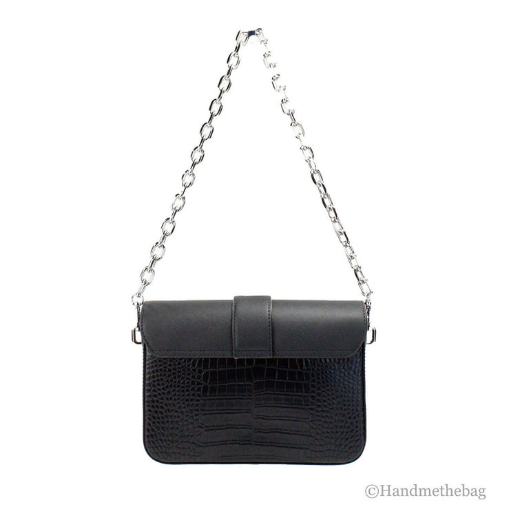 Michael Kors Womens Carmen Medium Crocodile Embossed Convertible