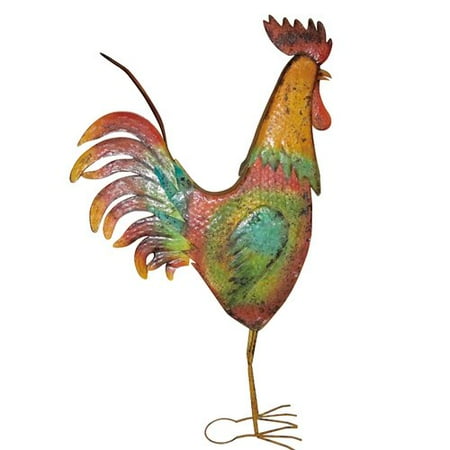 August Grove Stubbs Metal Rooster Decorative Garden Statue Com August Grove Stubbs Metal Rooster Decorative Garden Statue