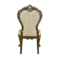 thumbnail image 4 of Benjara 24" Side Dining Chair (Set of 2)- Vintage Oak Brown- Beige Chenille, 4 of 6