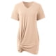thumbnail image 4 of 2025 Nuevo vestido de playa de verano con cuello en V, manga corta y nudo lateral - Minivestido informal para mujer - Tallas S-XXL, 4 of 5