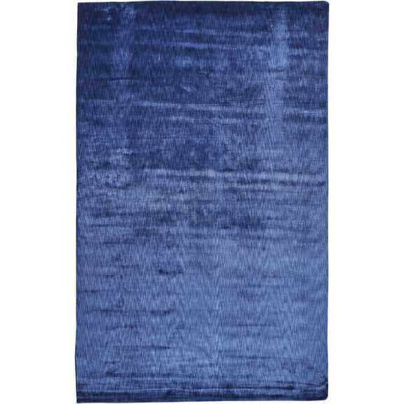 6' X 9' Blue Chevron Hand Woven Area Rug