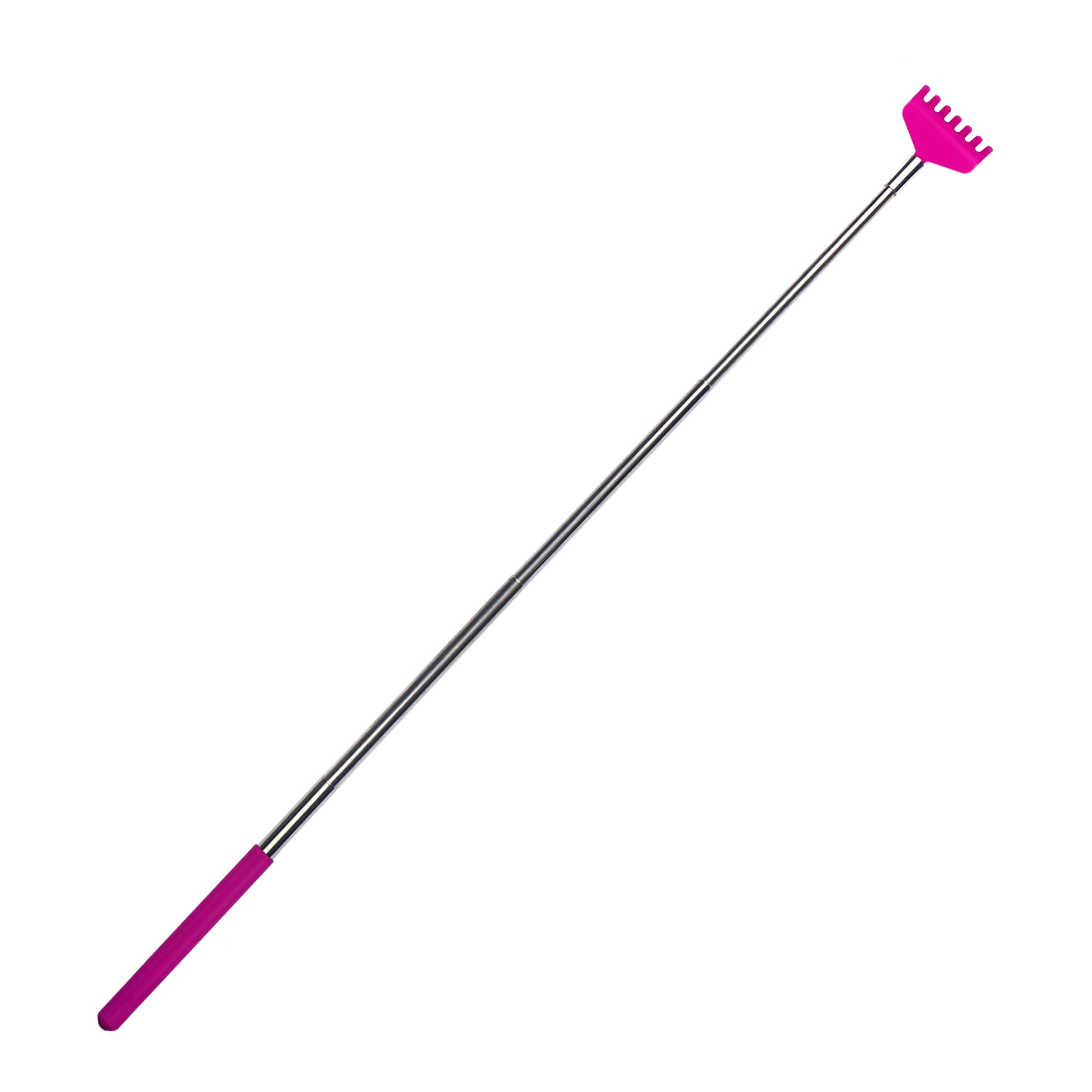 Telescoping Back Scratcher Metal Compact Extendable 4 Section 21-57.3cm Pink No Brand