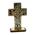 thumbnail image 2 of Escritura Cruz Cristo Artículos Oración Decoración Cristiana oro Gloria Crucifijo de pie, 2 of 9
